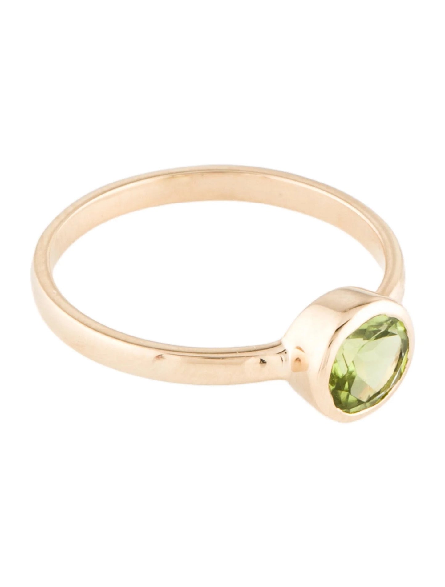 14K Peridot Solitaire Cocktail Ring