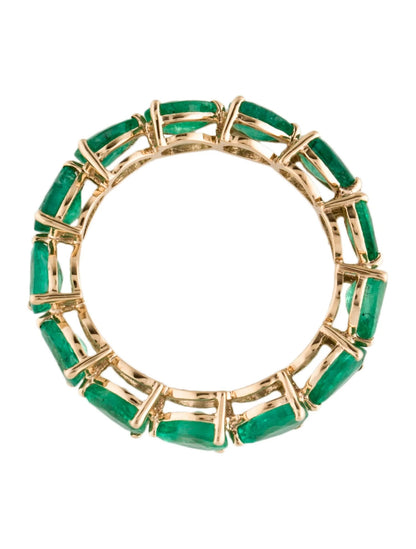 14K 3.55ctw Emerald Eternity Band