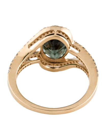 14K 2.70ctw Tourmaline & Diamond Cocktail Ring