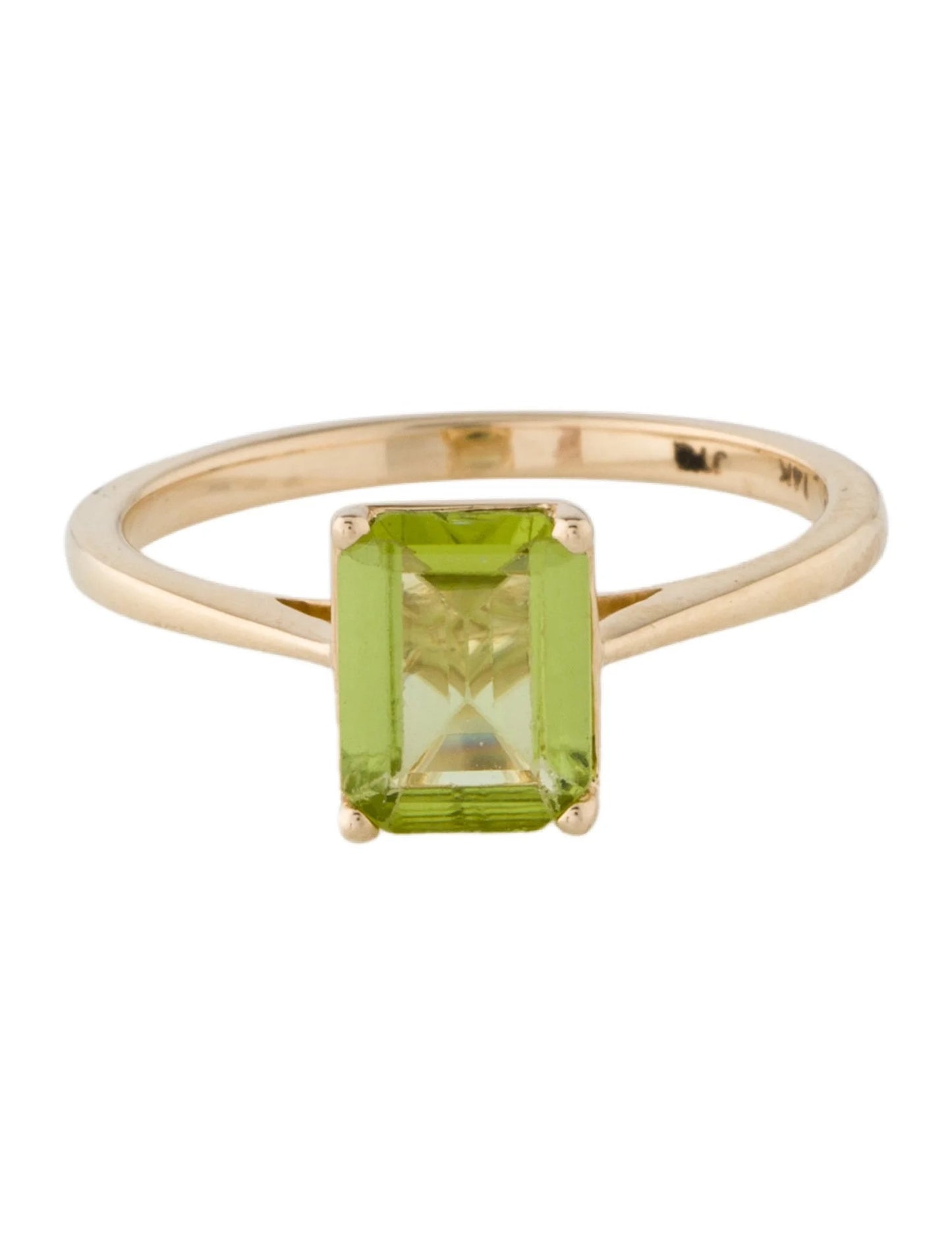 14K 1.21ct Peridot Cocktail Ring