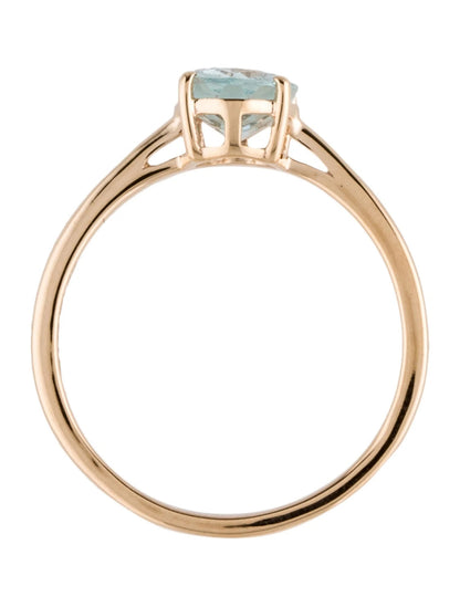 14K 1.00ct Aquamarine Cocktail Ring