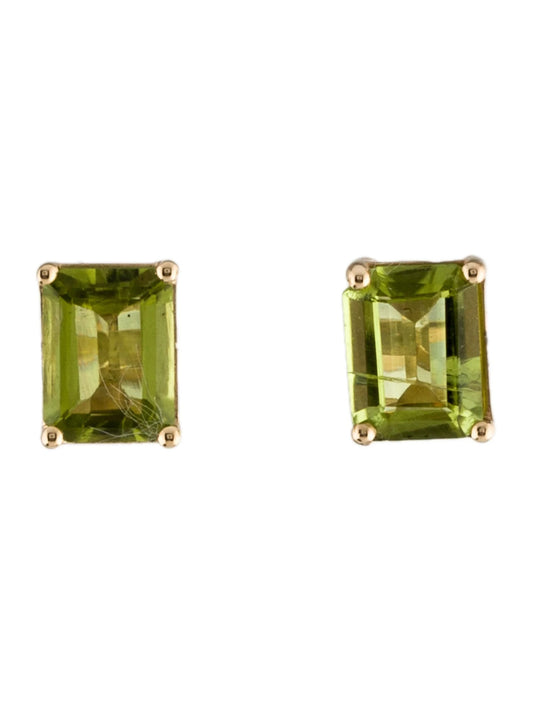 14K 2.74ct Peridot Stud Earrings