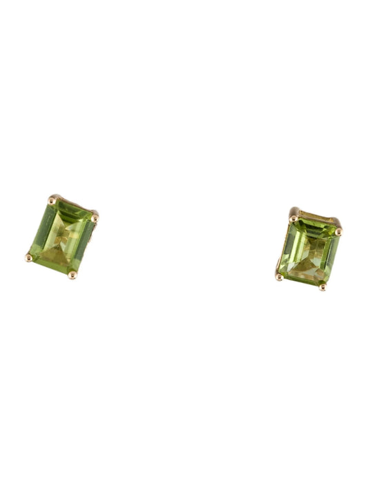 14K Peridot Stud Earrings