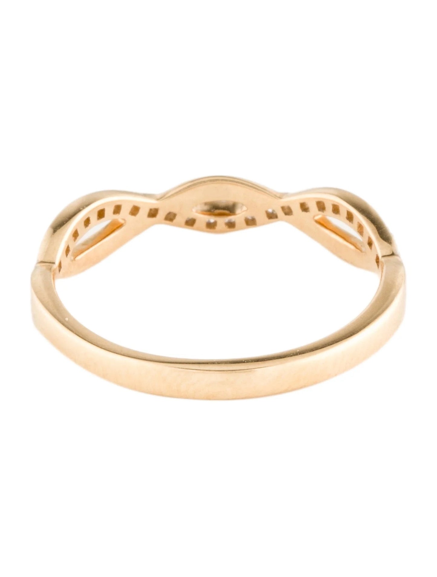 14K Diamond Wave Band Ring