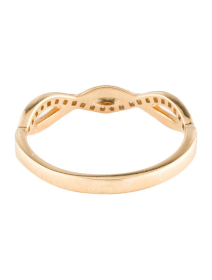 14K Diamond Wave Band Ring