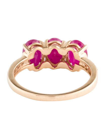 14K Ruby & Diamond Cocktail Band