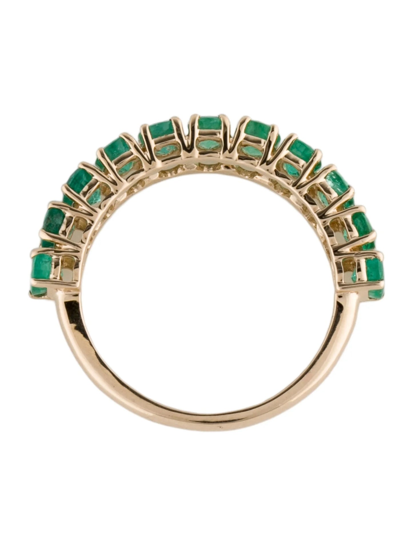 14K Emerald Band