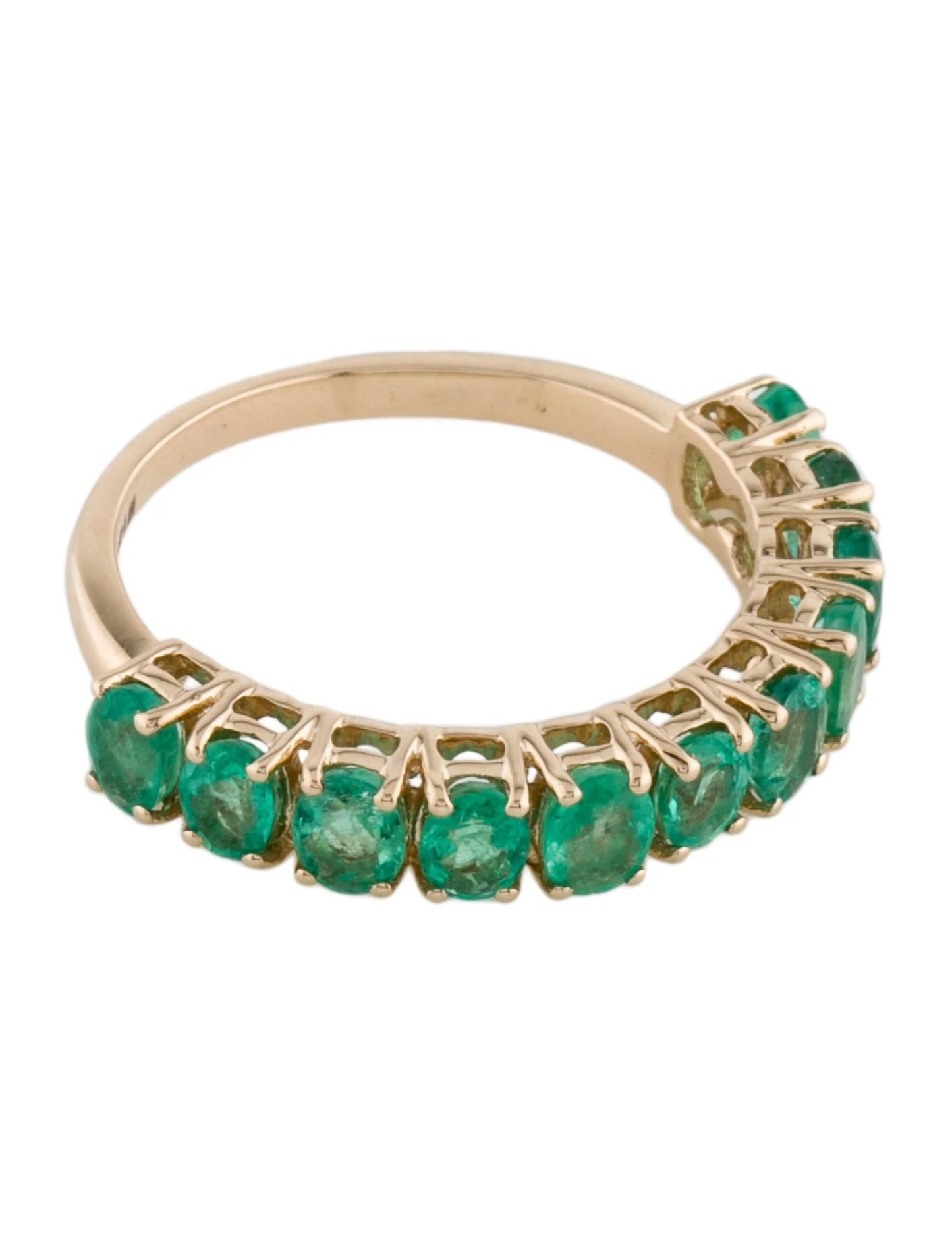 14K Emerald Band