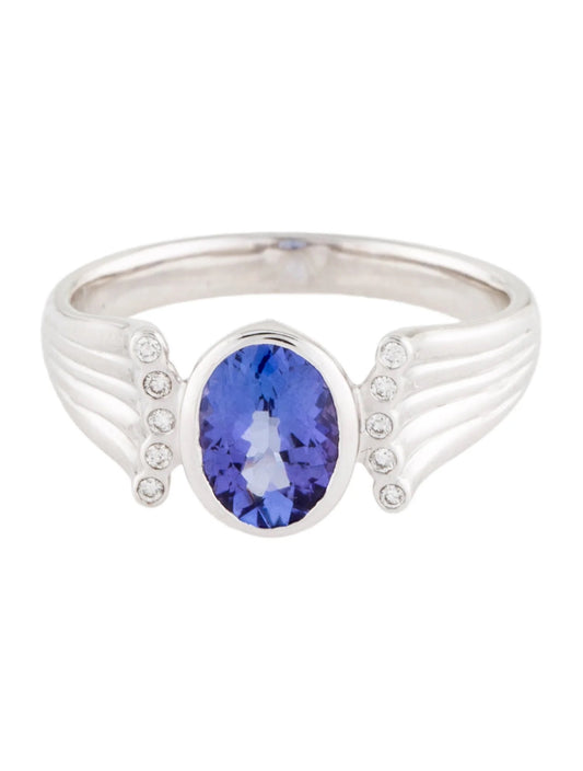 18K 1.25ct Tanzanite & Diamond Cocktail Ring