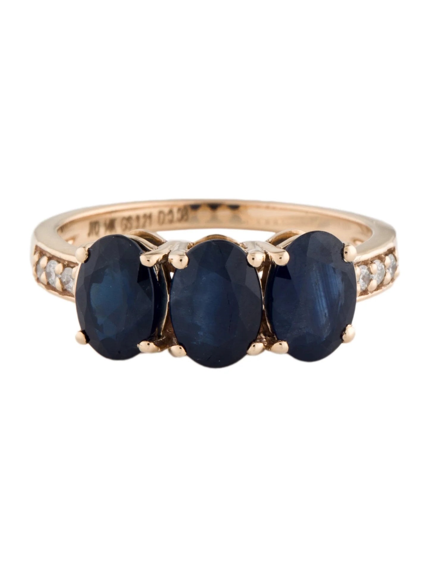 14K 2.93ctw Sapphire & Diamond Cocktail Ring