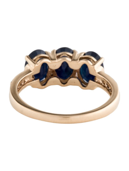 14K 2.93ctw Sapphire & Diamond Cocktail Ring