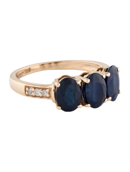 14K 2.93ctw Sapphire & Diamond Cocktail Ring