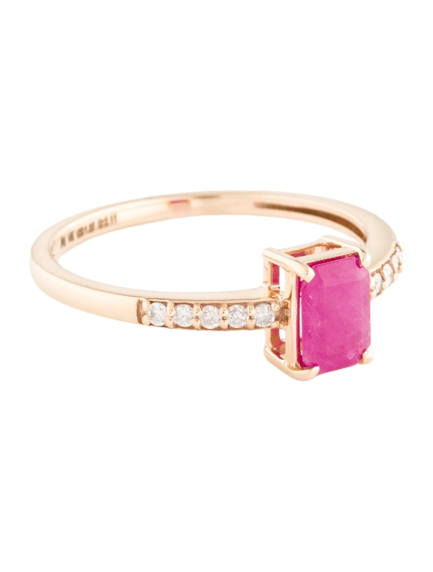 14K Ruby & Diamond Cocktail Ring