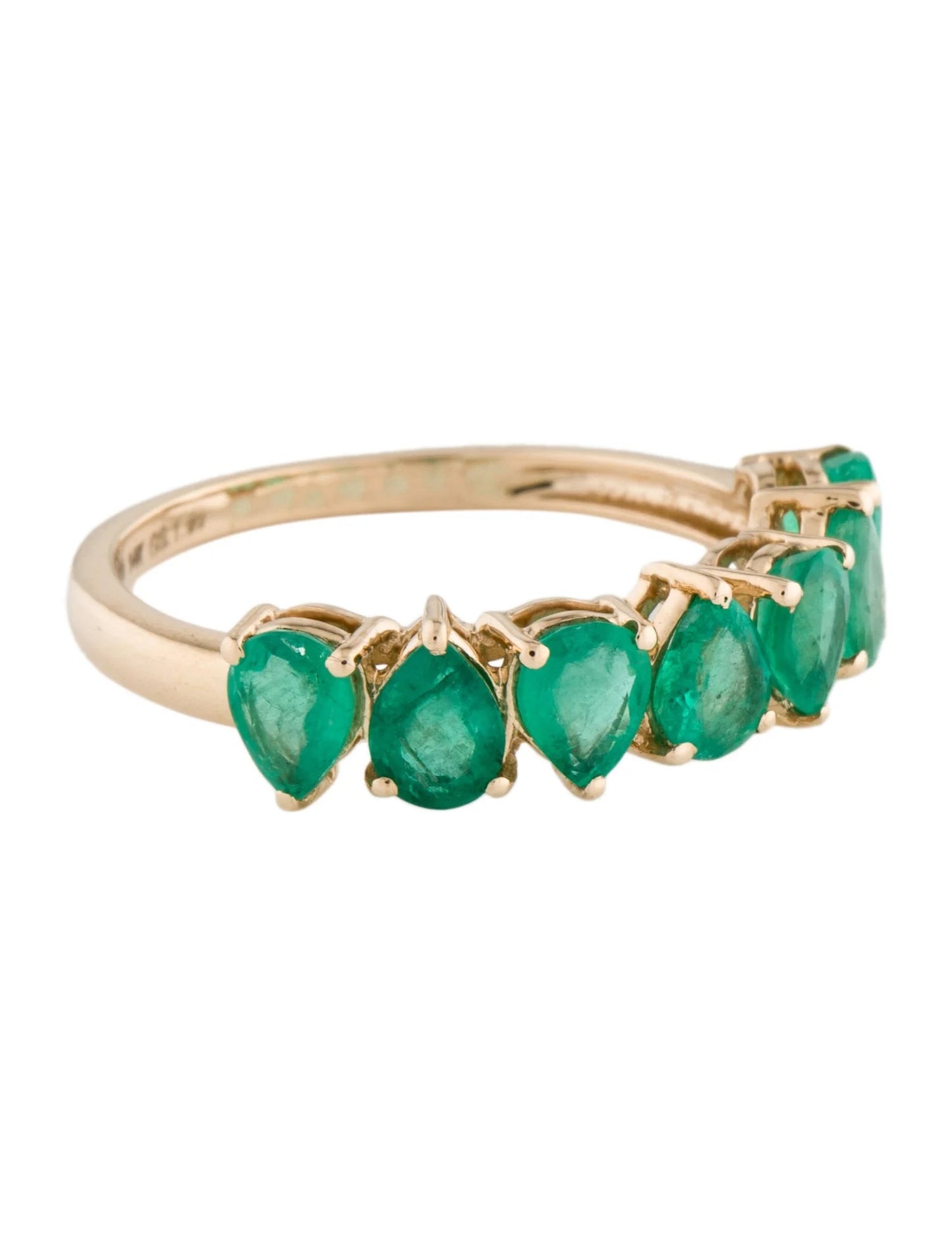 14K 1.68ctw Emerald Band