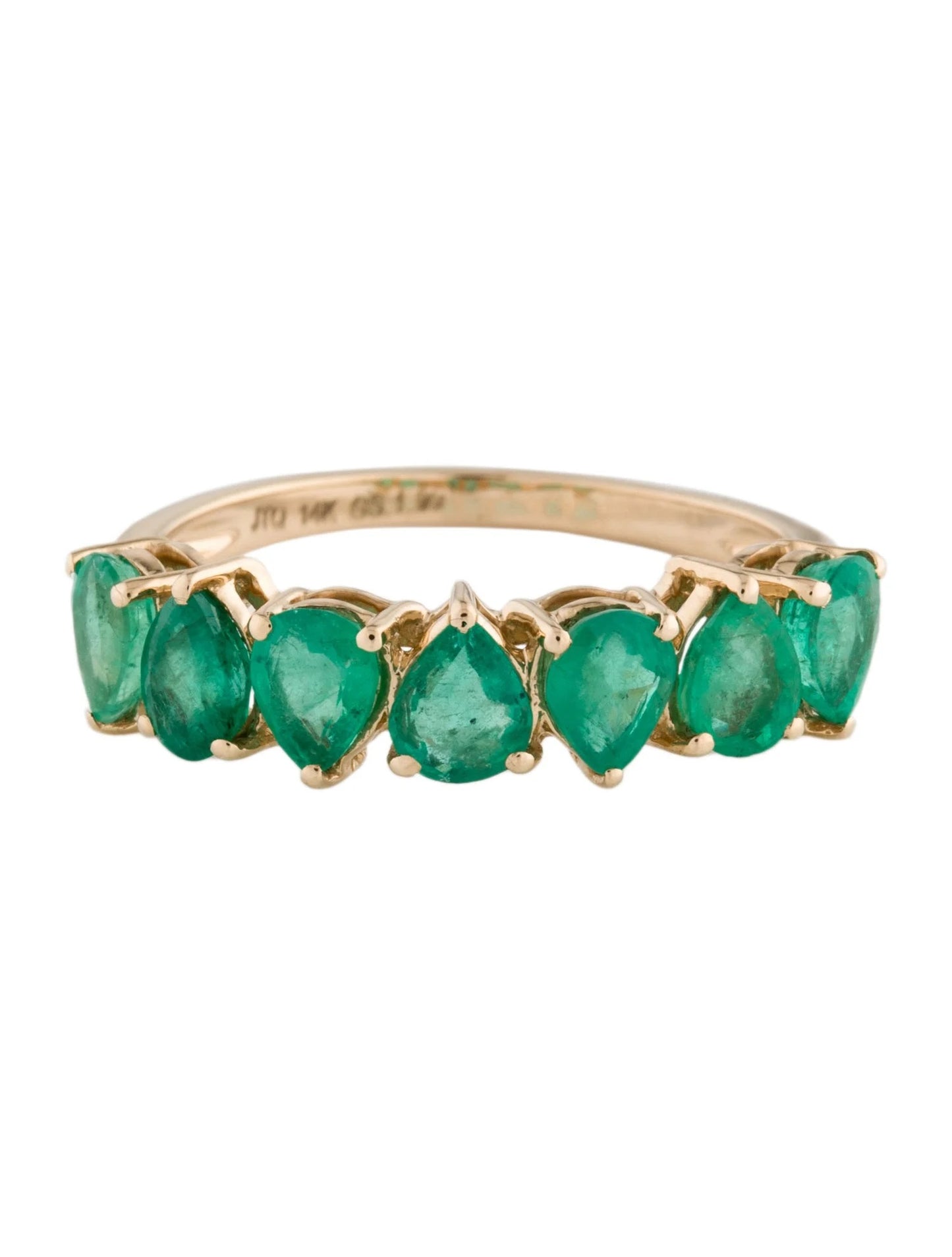 14K 1.68ctw Emerald Band