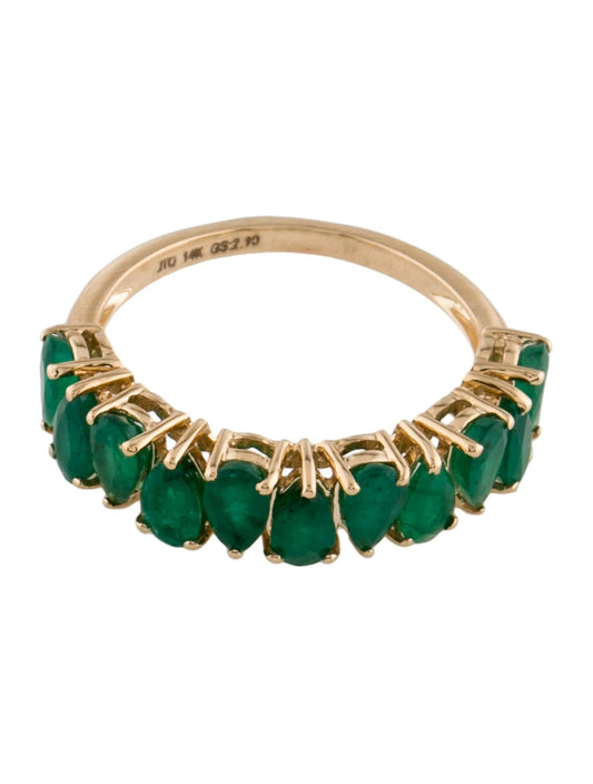 14K Emerald Band