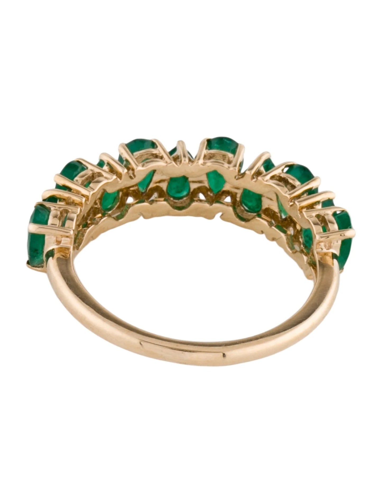 14K Emerald Band