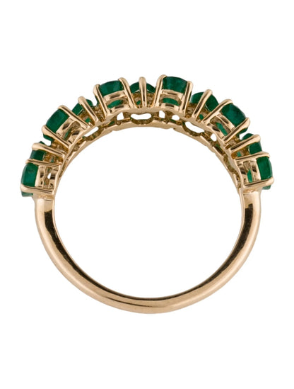 14K Emerald Band