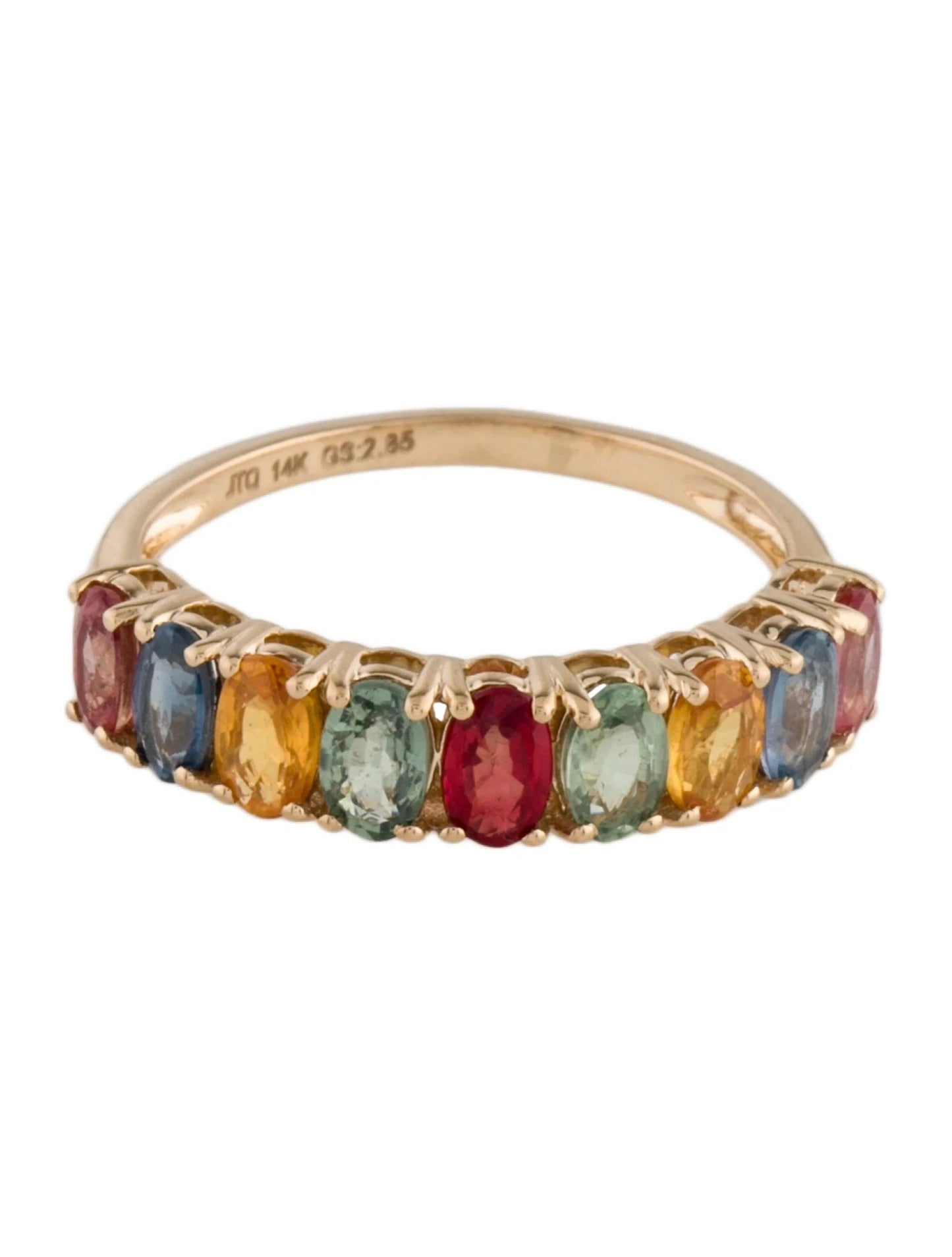 14K Sapphire Multi-Colored Band