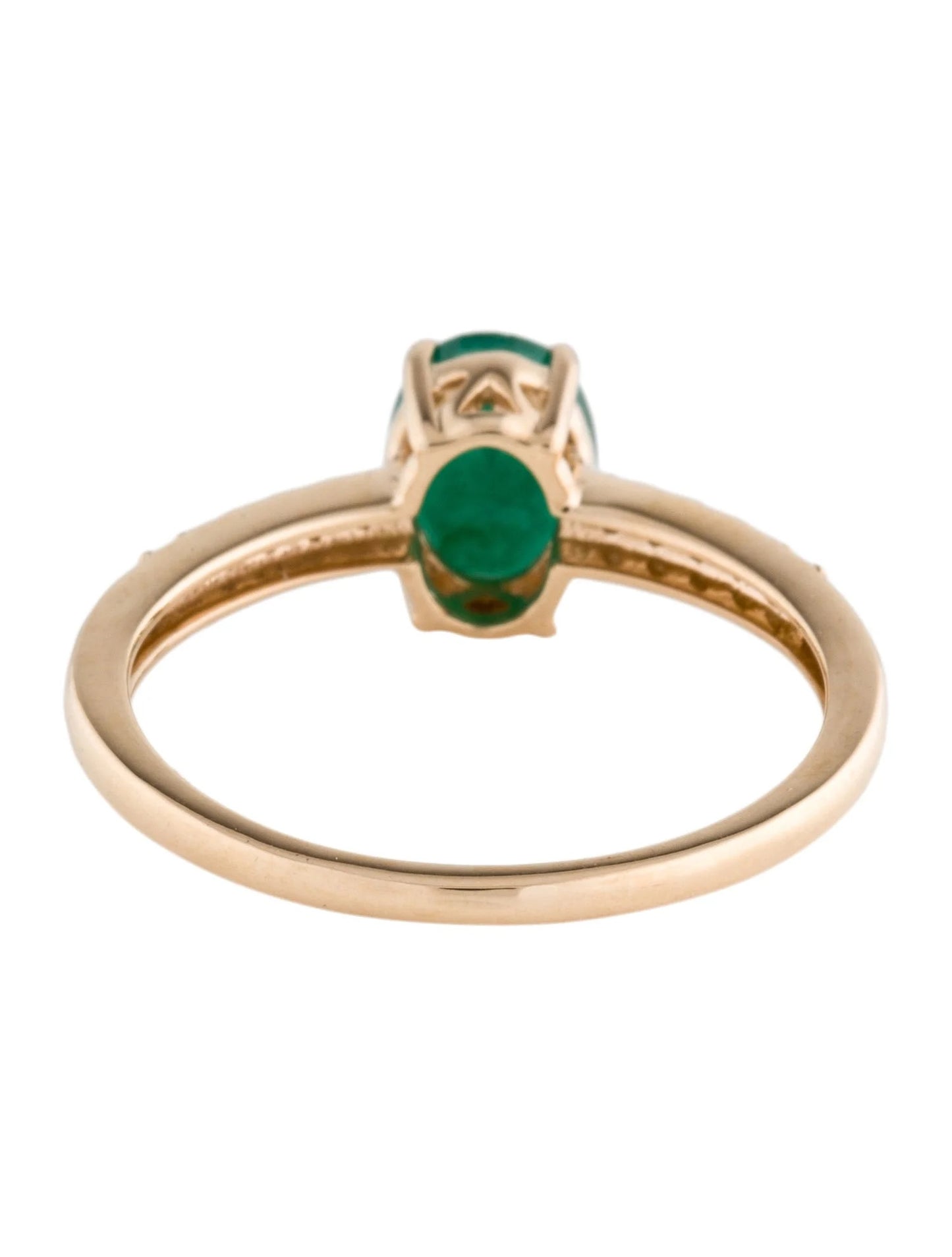 14K 1.12ctw Emerald & Diamond Ring