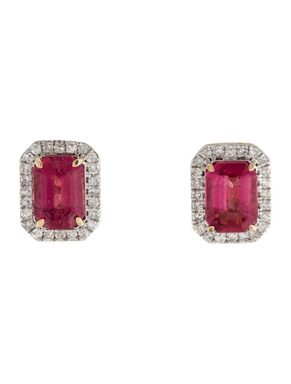 14K 2.12ctw Tourmaline Stud Earrings