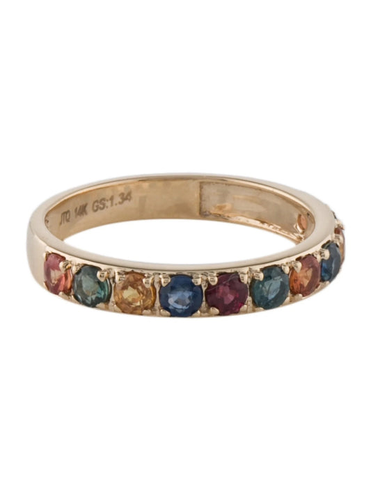 14K 1.34ctw Multi-Sapphire Band