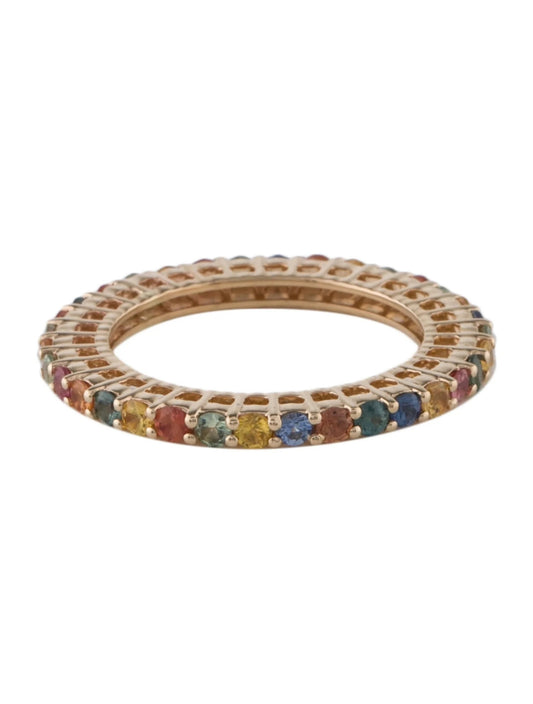 14K 1.38ctw Multi-Sapphire Eternity Band