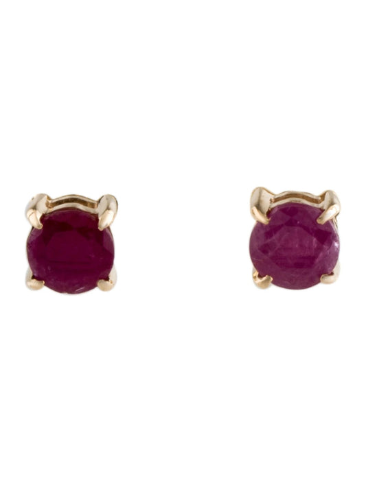 14K Ruby Stud Earrings