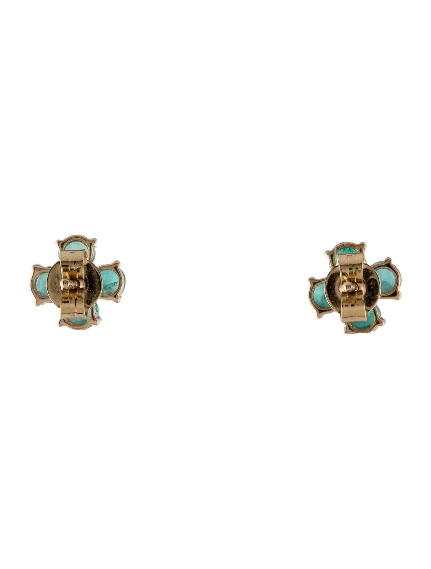 14K 1.97ctw Emerald Stud Earrings