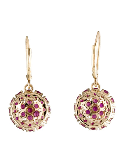 14K 3.11ctw Ruby Drop Earrings