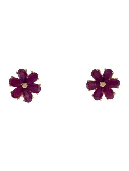 14K Ruby Stud Earrings