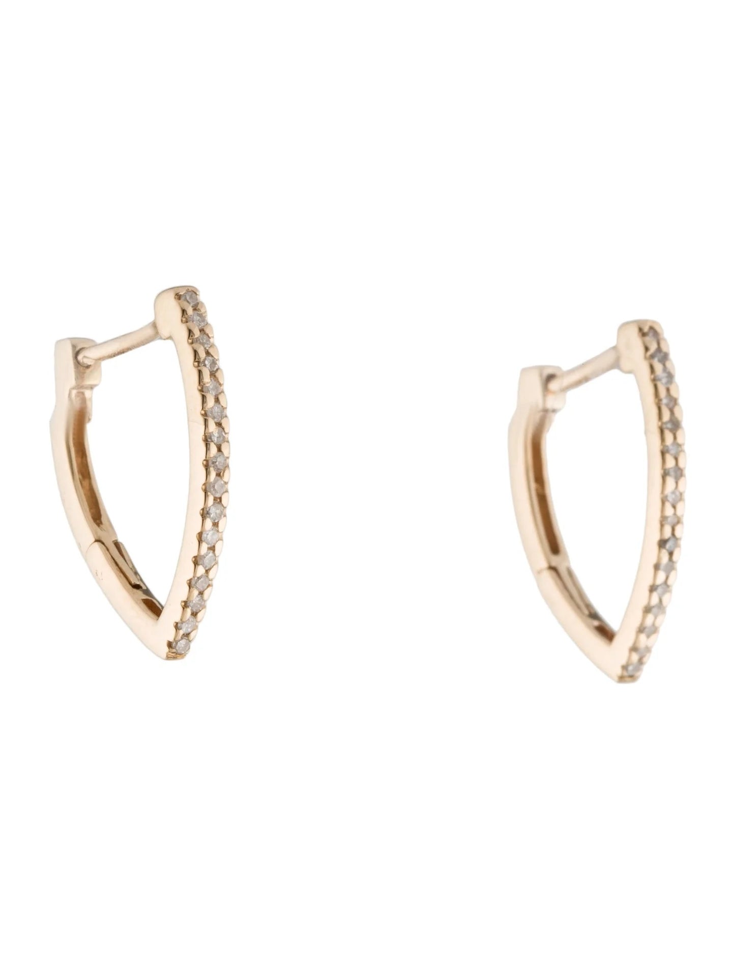 14K Diamond Hoop Earrings