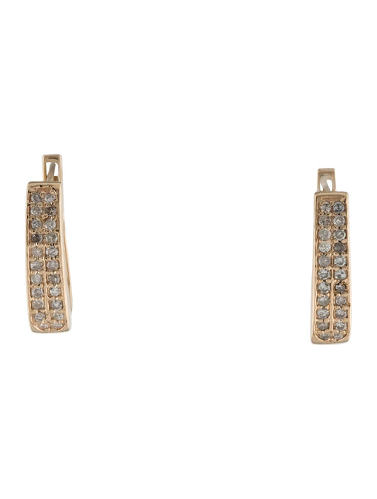 14K Diamond Hoop Earrings