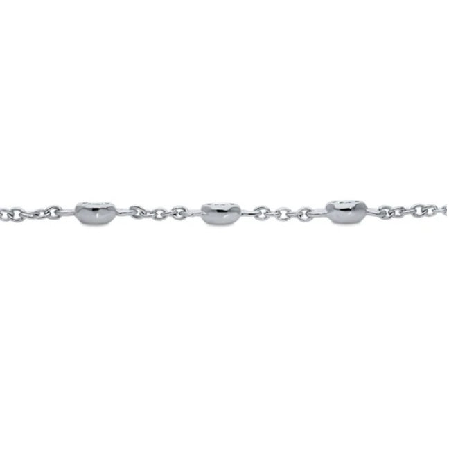 CZ by the Yard Station Bracelet in Sterling Silver