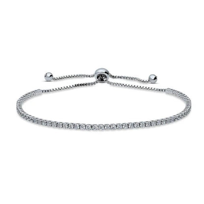 CZ Statement Tennis Bracelet in Silver-Tone